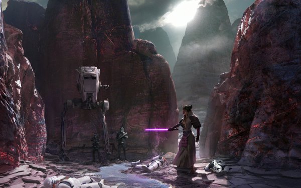 Sci Fi Star Wars AT-ST Lightsaber Death Trooper HD Wallpaper | Background Image