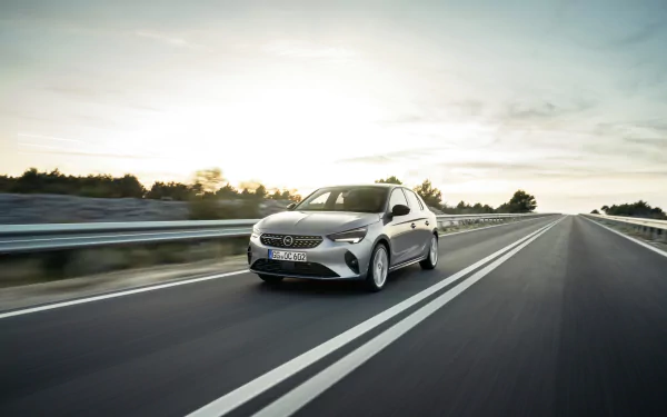 compact car silver car car opel vehicle Opel Corsa HD Desktop Wallpaper | Background Image