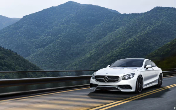 white car car Mercedes-Benz vehicle Mercedes-AMG C 63 S HD Desktop Wallpaper | Background Image