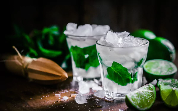 still life mojito lemon glass food drink HD Desktop Wallpaper | Background Image