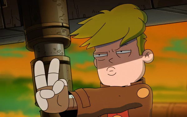 peace sign blonde Gary Goodspeed TV Show Final Space HD Desktop Wallpaper | Background Image