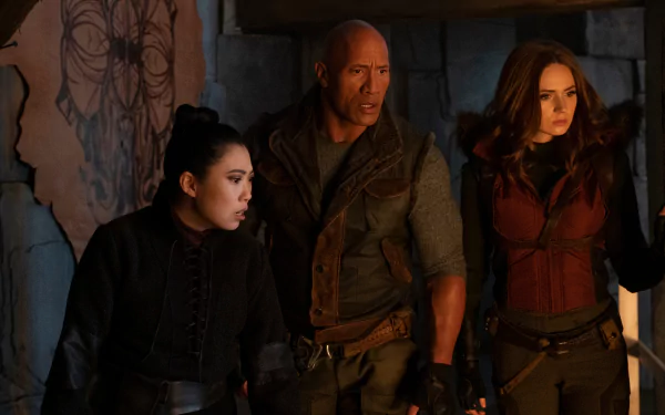 Karen Gillan Awkwafina Dwayne Johnson movie Jumanji: The Next Level HD Desktop Wallpaper | Background Image