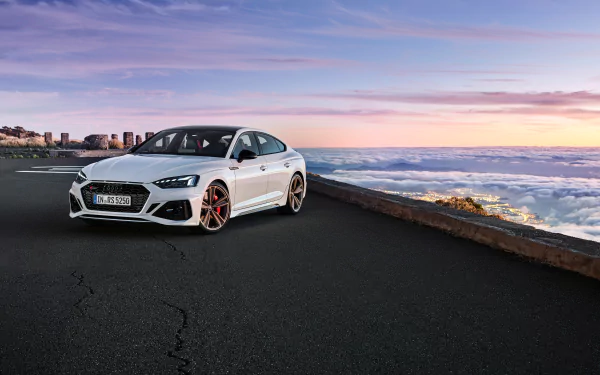Audi RS5 Sportback white car car Audi vehicle Audi RS5 HD Desktop Wallpaper | Background Image