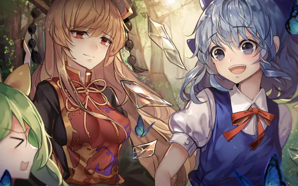 Daiyousei (Touhou) Cirno (Touhou) Junko (Touhou) Anime Touhou HD Desktop Wallpaper | Background Image