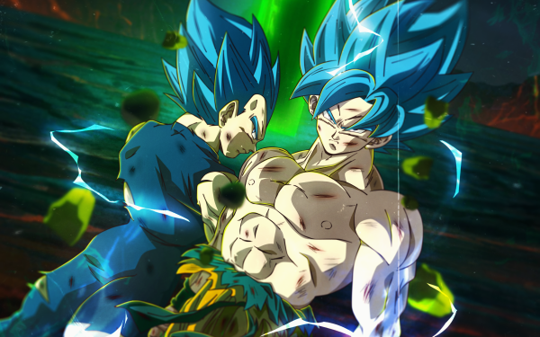 Anime Dragon Ball Super: Broly Goku Vegeta Super Saiyan Blue HD Wallpaper | Background Image