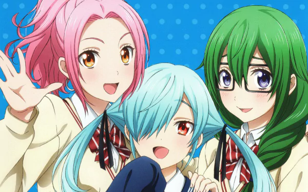 Meiko Otsuka Maria Sarushima Noa Takigawa Anime Yamada-kun and the Seven Witches HD Desktop Wallpaper | Background Image