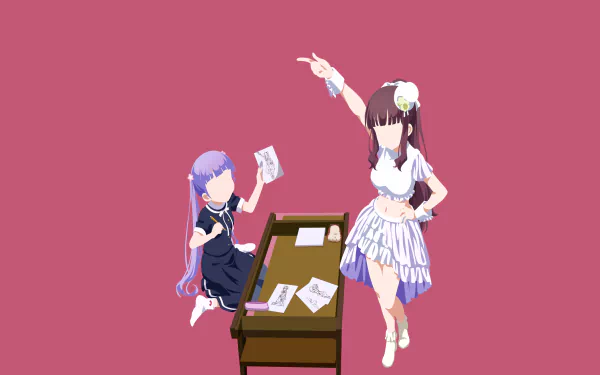 Hifumi Takimoto Aoba Suzukaze Anime New Game! HD Desktop Wallpaper | Background Image
