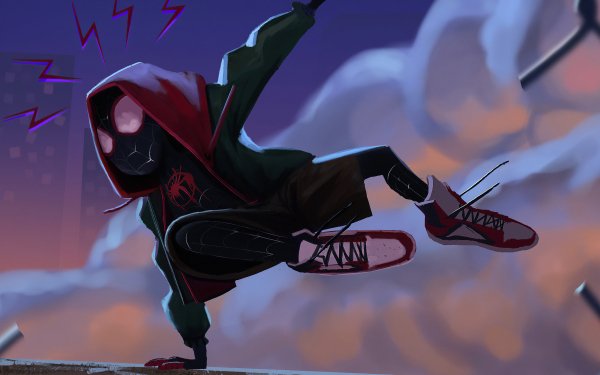 Movie Spider-Man: Into The Spider-Verse Spider-Man Miles Morales HD Wallpaper | Background Image