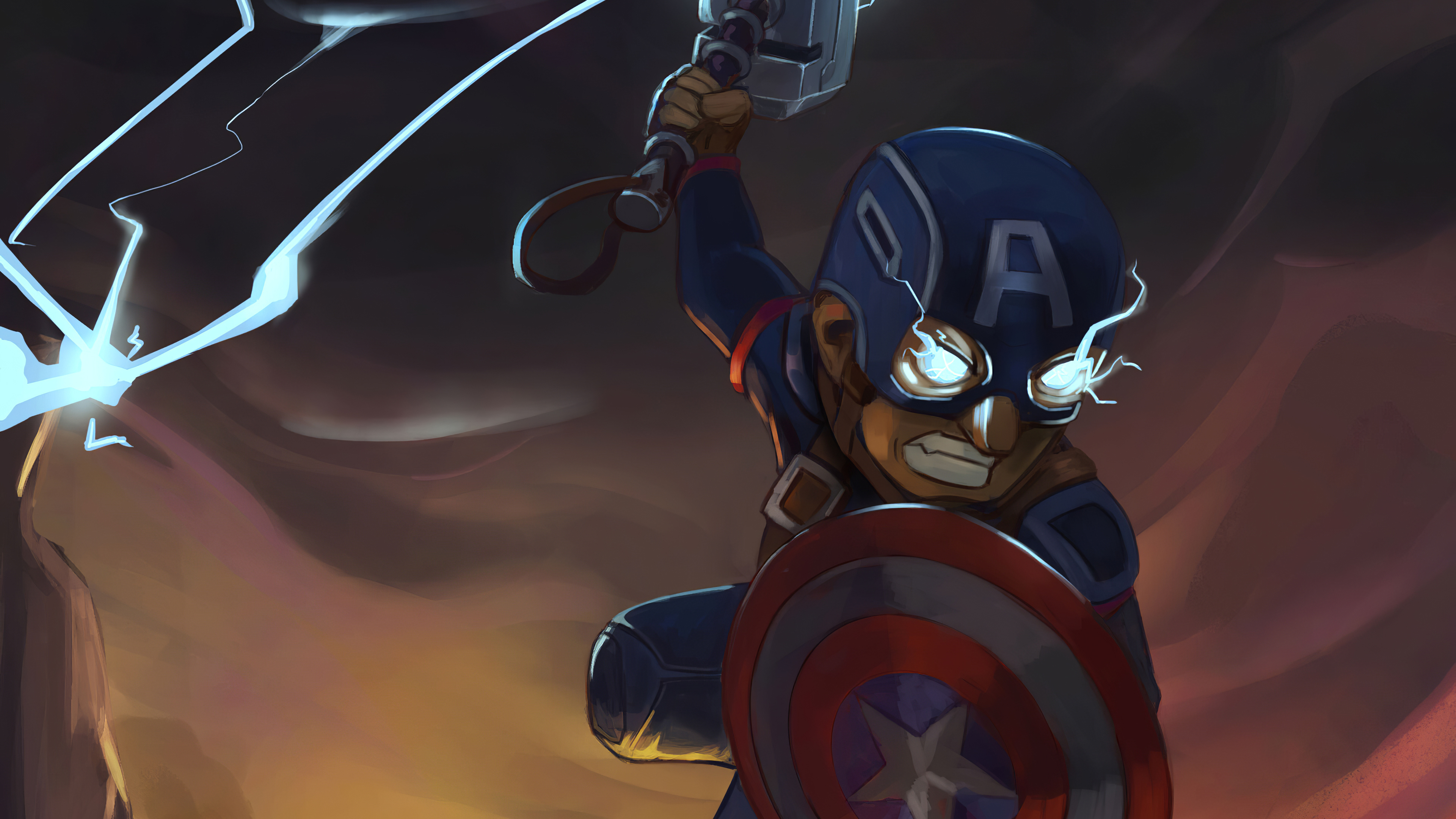 Captain America 4k Ultra HD Wallpaper by David Dan Tan