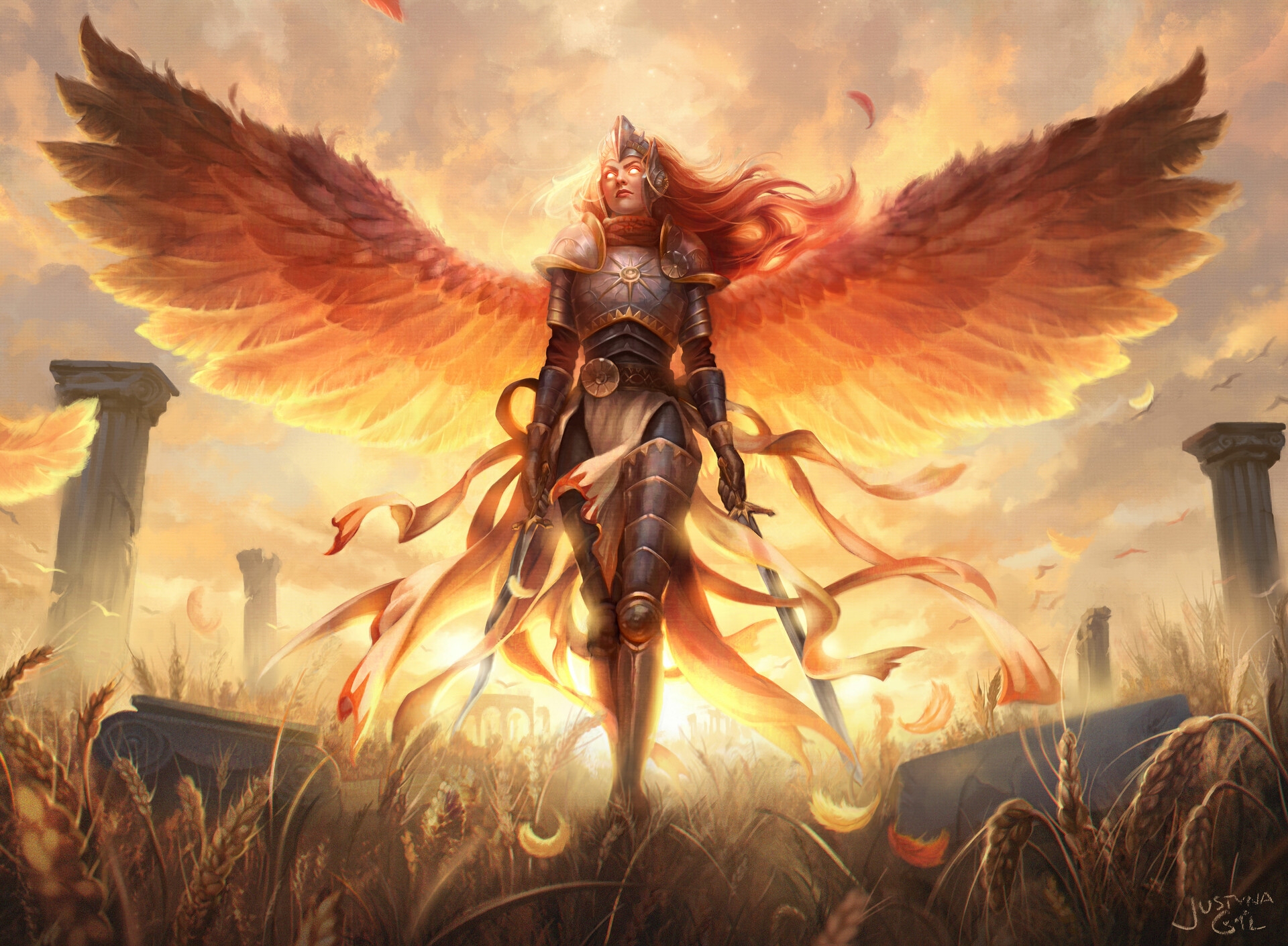 Fantasy Angel Warrior HD Wallpaper | Background Image | 1920x1410