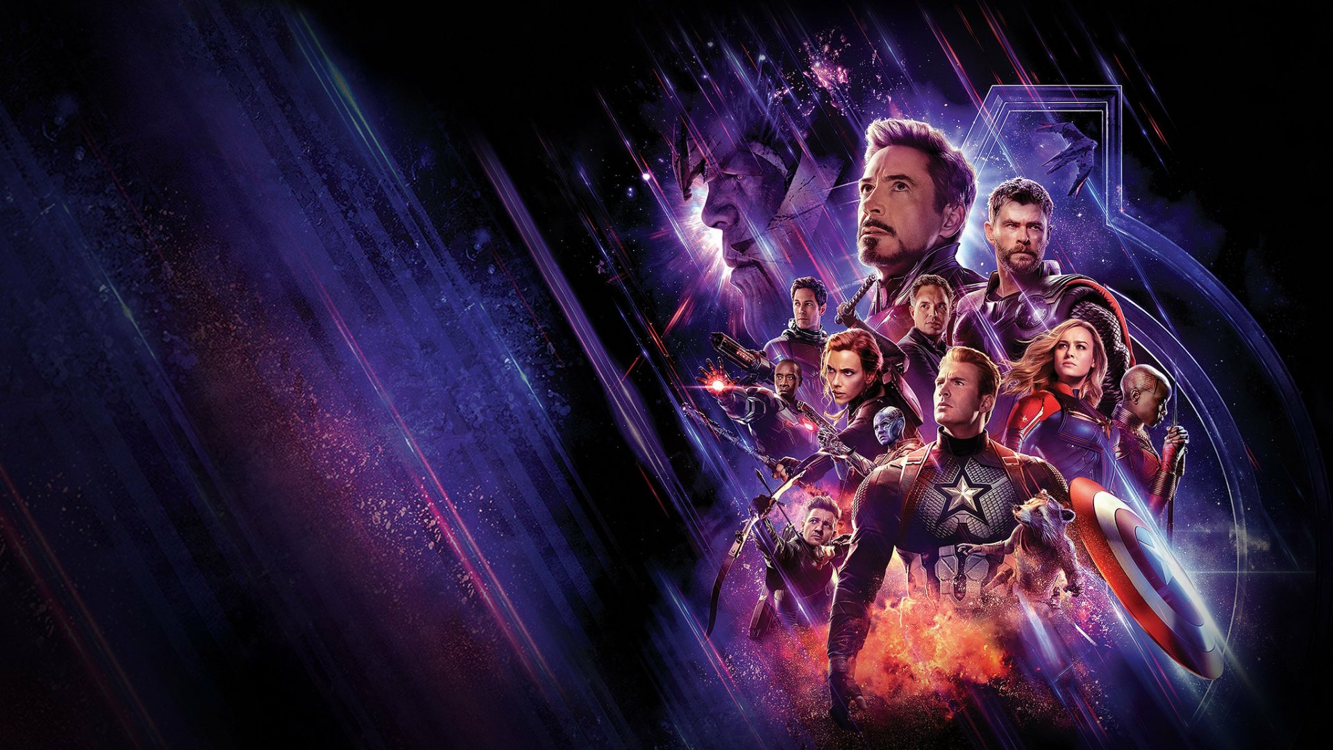 Download Captain Marvel Rocket Raccoon Hawkeye Captain America Nebula (Marvel Comics) Black Widow War Machine Ant-Man Thor Iron Man Thanos Movie Avengers EndGame  HD Wallpaper