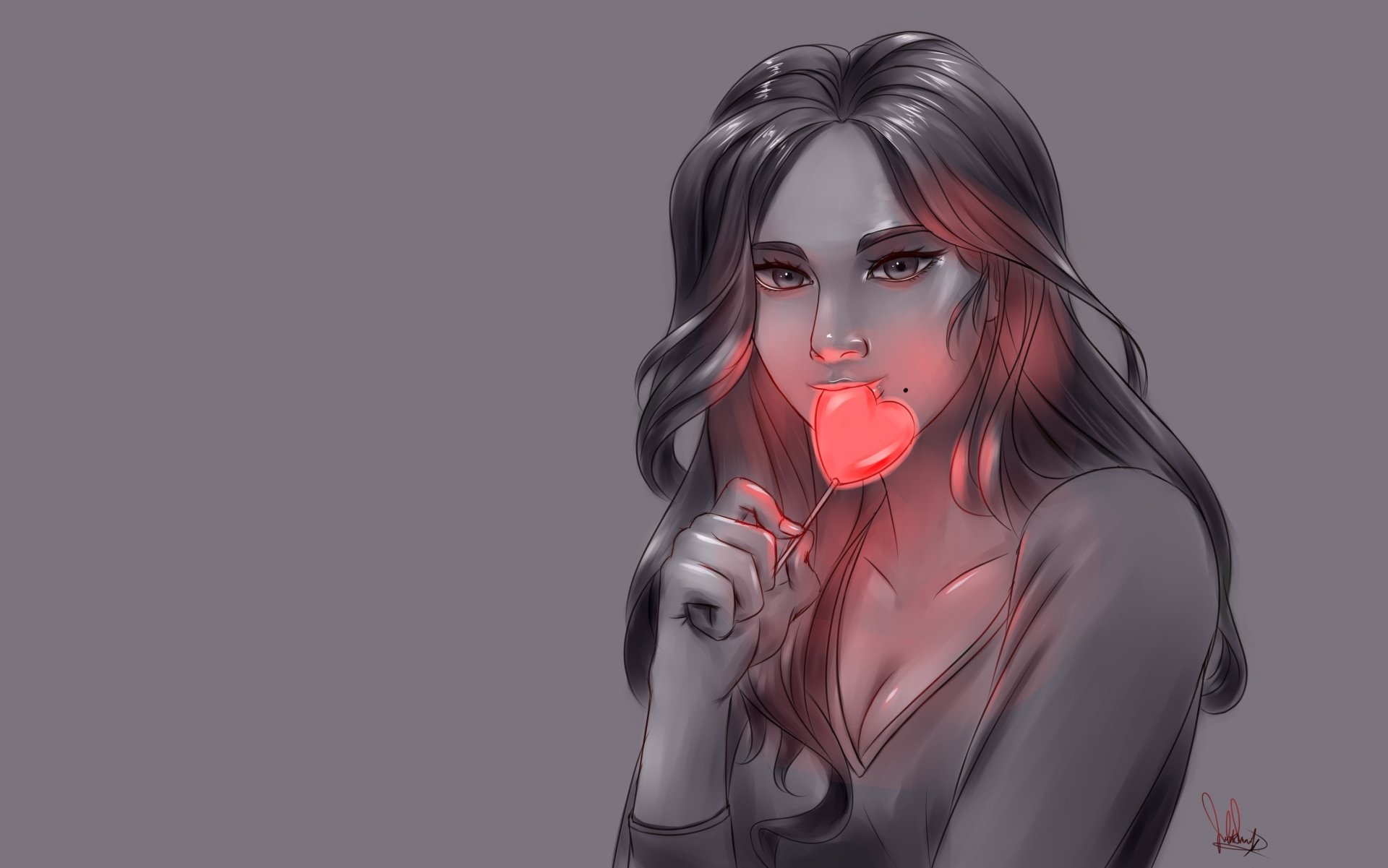 Download Lollipop Woman Artistic HD Wallpaper by Jade Suwanwanitch