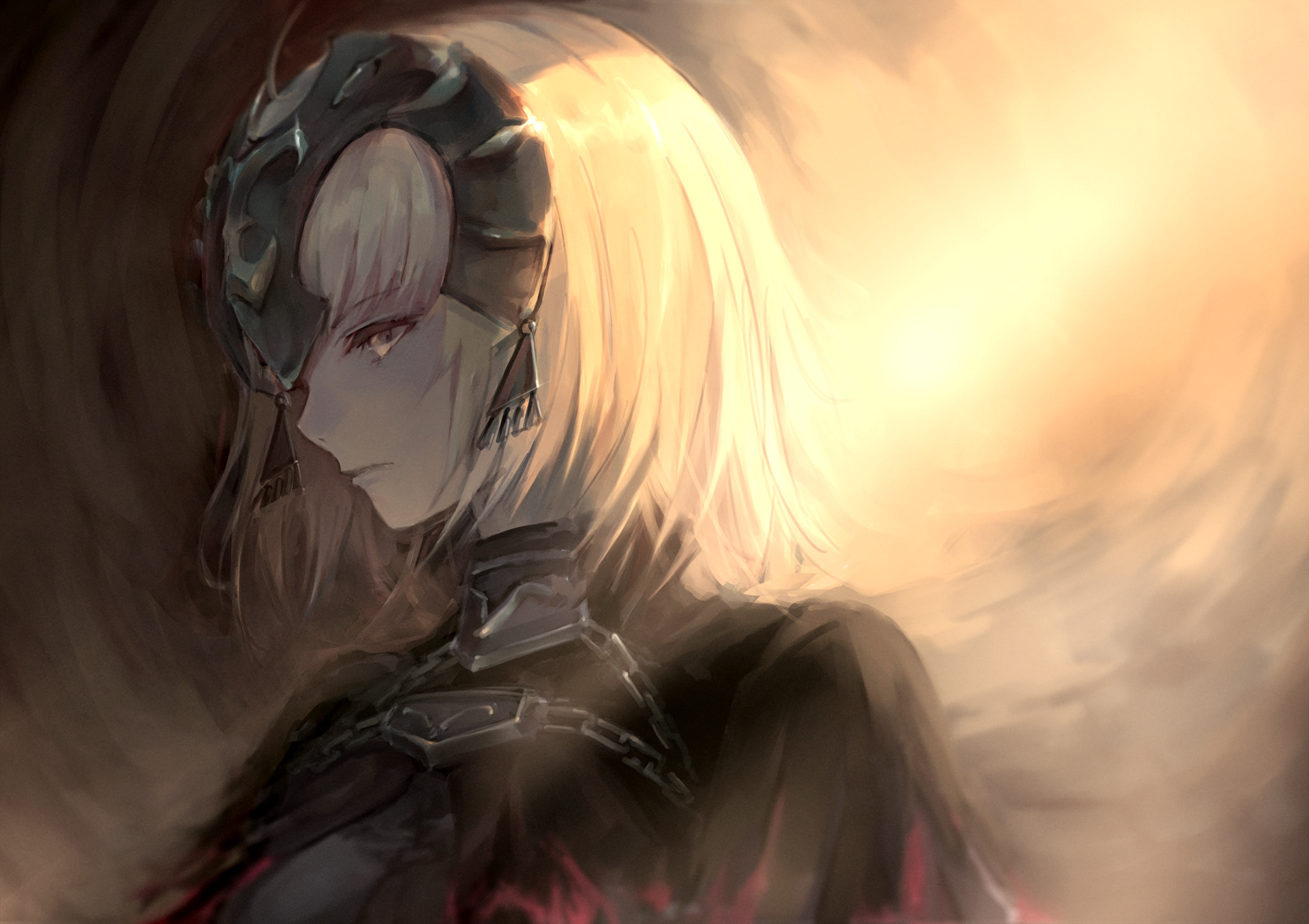 Download Short Hair Yellow Eyes Avenger (Fate/Grand Order) Jeanne D'Arc Alter Anime Fate/Grand Order HD Wallpaper by rmd