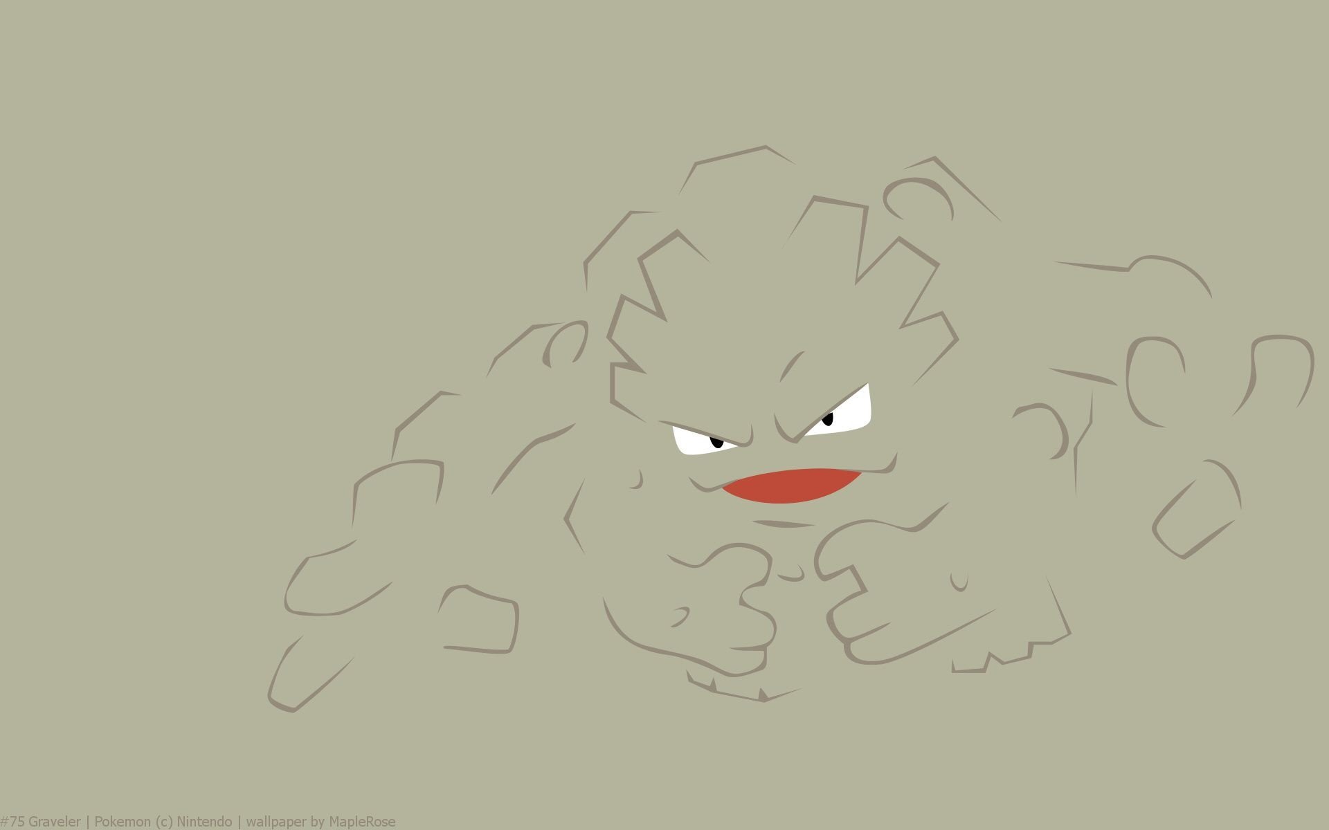 Download Minimalist Graveler (Pokémon) Anime Pokemon Minimalist Anime HD Wallpaper by MapleRose