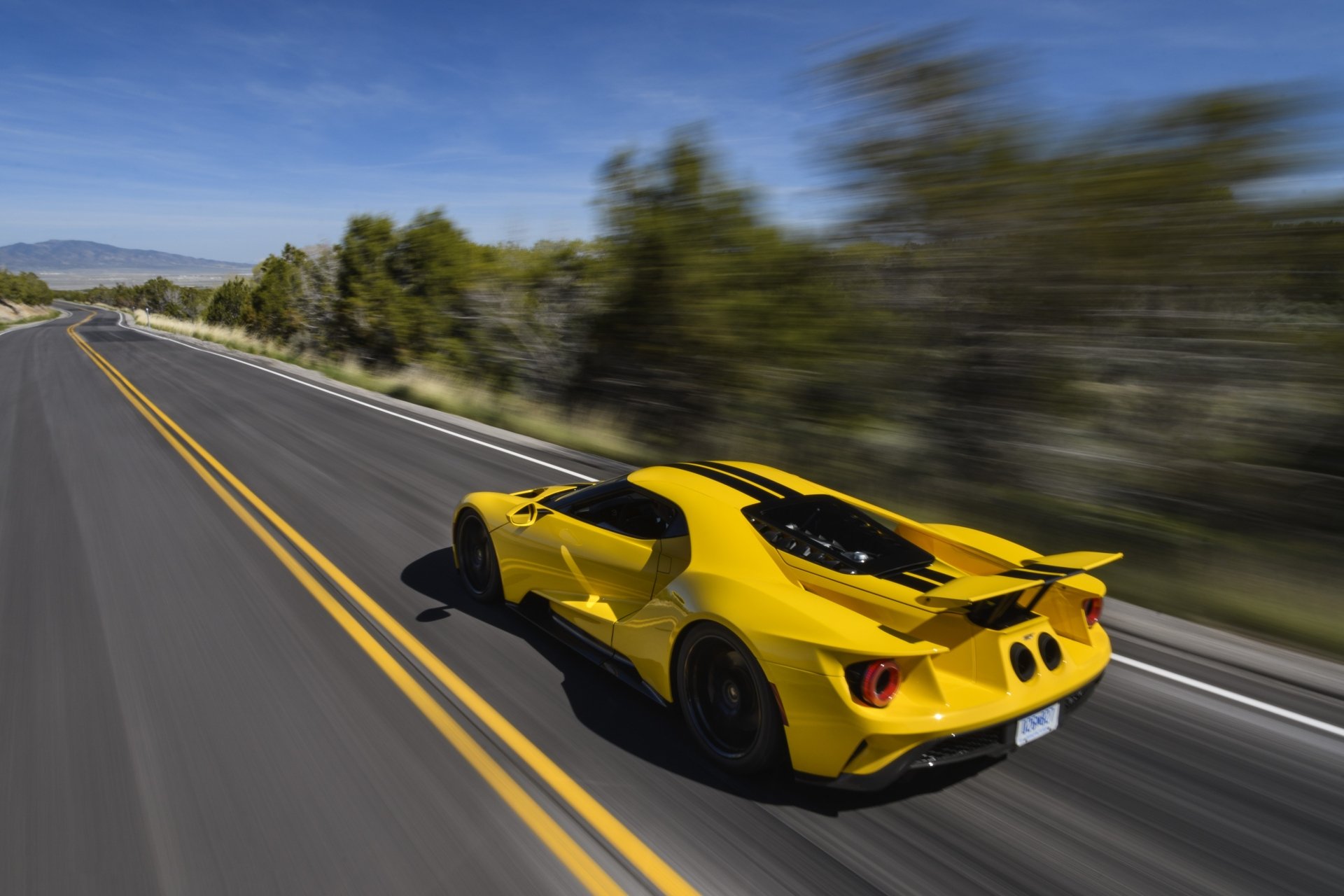 Download Yellow Car Car Supercar Ford Vehicle Ford GT 4k Ultra HD Wallpaper