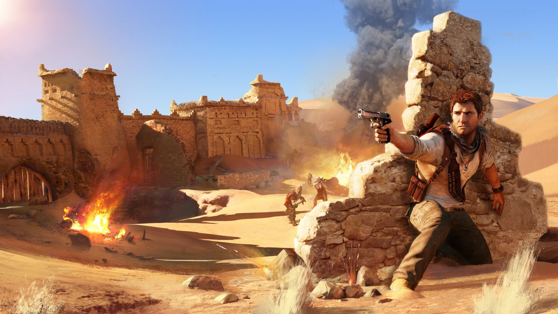 Download Nathan Drake Video Game Uncharted 3: Drake's Deception 4k Ultra HD Wallpaper