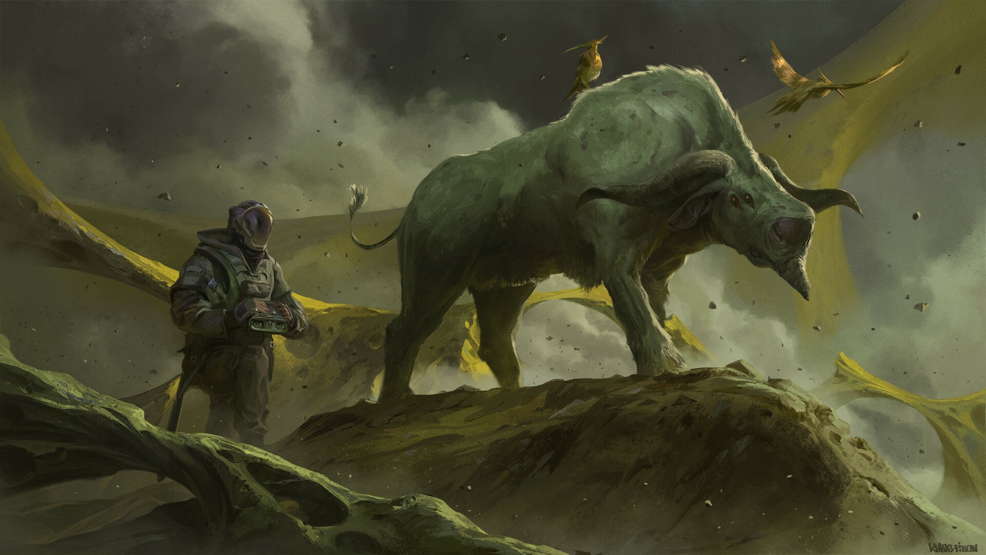 Download Warrior Sci Fi Creature HD Wallpaper by Klaus Pillon