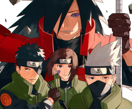 Madara Uchiha Kakashi Hatake Obito Uchiha Rin Nohara Anime Naruto HD Desktop Wallpaper | Background Image