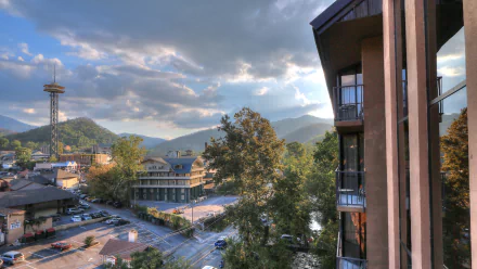 Tennessee Gatlinburg landscape man made city HD Desktop Wallpaper | Background Image