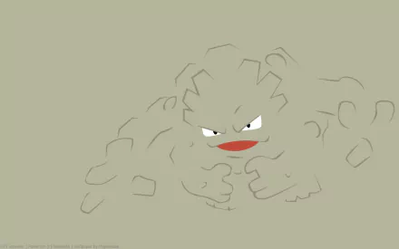 minimalist Graveler (Pokémon) Anime Pokemon minimalist anime HD Desktop Wallpaper | Background Image