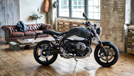  BMW R nineT in a Living Room
