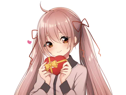 brown eyes heart-shaped Anime Original HD Desktop Wallpaper | Background Image