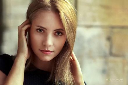 blonde blue eyes face woman model HD Desktop Wallpaper | Background Image