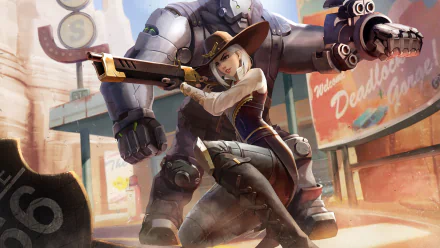 B.O.B. (Overwatch) Ashe (Overwatch) video game Overwatch HD Desktop Wallpaper | Background Image