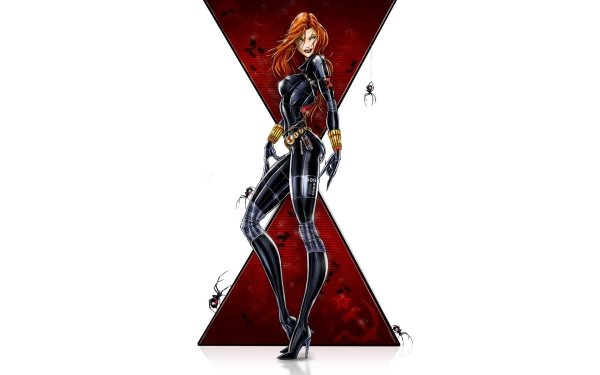 Comics Black Widow Redhead Bodysuit HD Wallpaper | Background Image