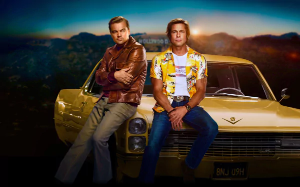Brad Pitt Leonardo Dicaprio Cliff Booth Rick Dalton movie Once Upon A Time In Hollywood HD Desktop Wallpaper | Background Image