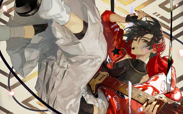 electric guitar Anime Original HD Desktop Wallpaper | Background Image