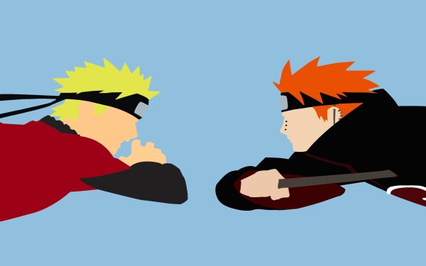Anime Naruto Pain Naruto Uzumaki Minimalist Akatsuki Ninja Fight HD Wallpaper | Background Image