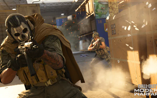 video game Call of Duty: Modern Warfare Simon "Ghost" Riley HD Desktop Wallpaper | Background Image