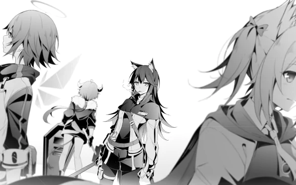 Exusiai (Arknights) Sora (Arknights) Texas (Arknights) Croissant (Arknights) video game Arknights HD Desktop Wallpaper | Background Image