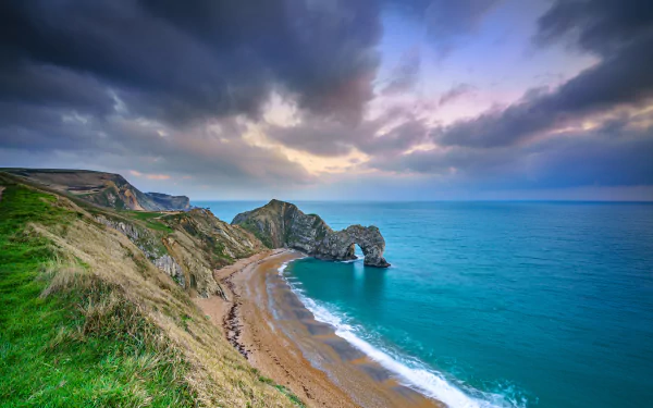 arch horizon beach coast England nature durdle door HD Desktop Wallpaper | Background Image
