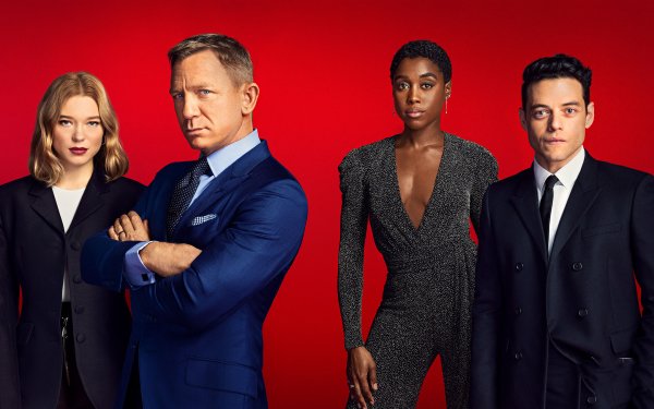 Movie No Time to Die James Bond Rami Malek Léa Seydoux Lashana Lynch Daniel Craig HD Wallpaper | Background Image
