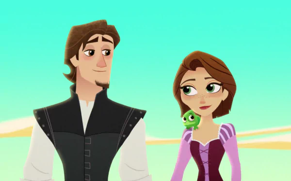 brown hair Tangled Pascal (Tangled) Eugene Fitzherbert Rapunzel TV Show Tangled: The Series HD Desktop Wallpaper | Background Image