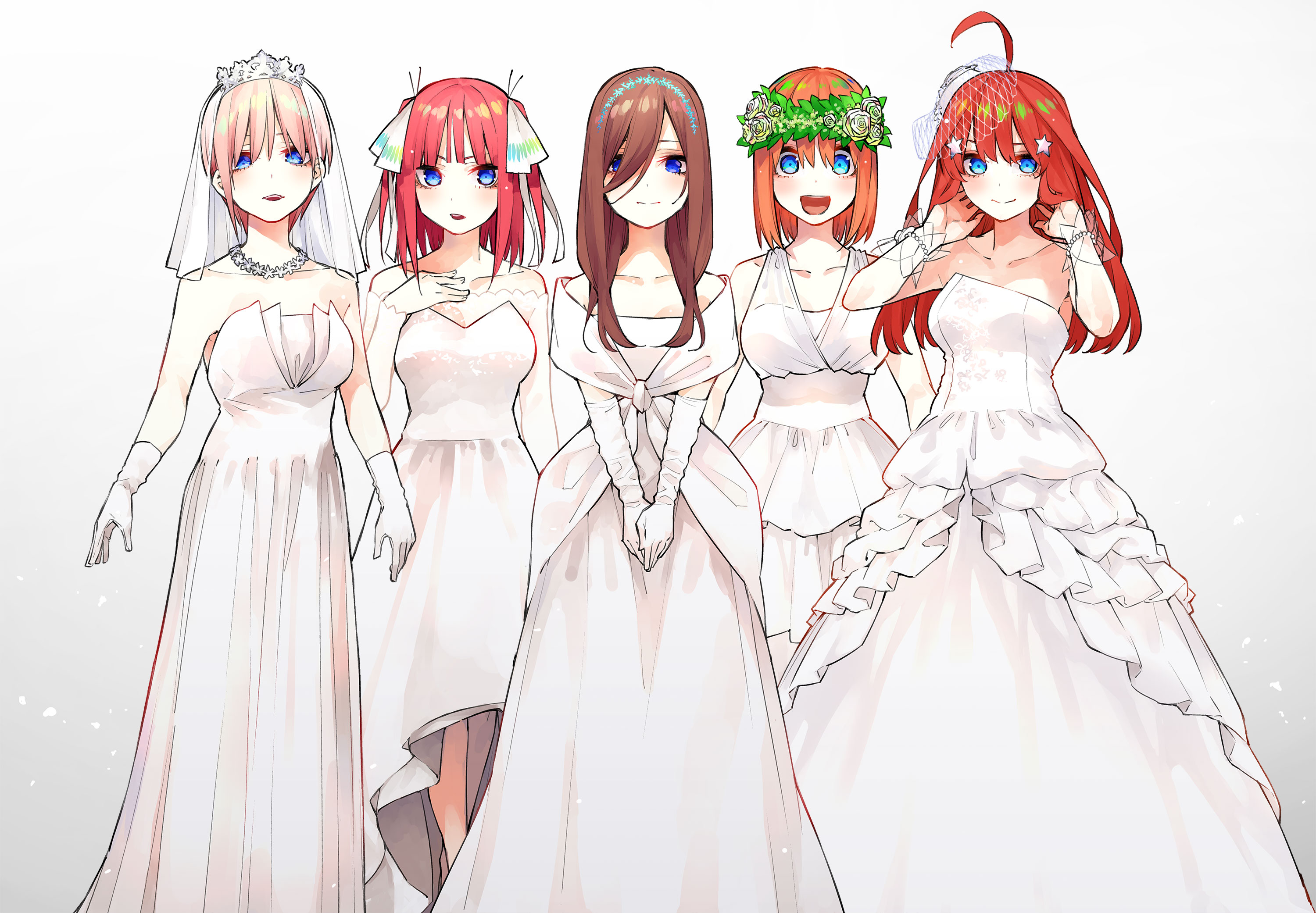 5 невест когда вышел. Пять невест Yotsuba Nakano. Пять невест Ичика.