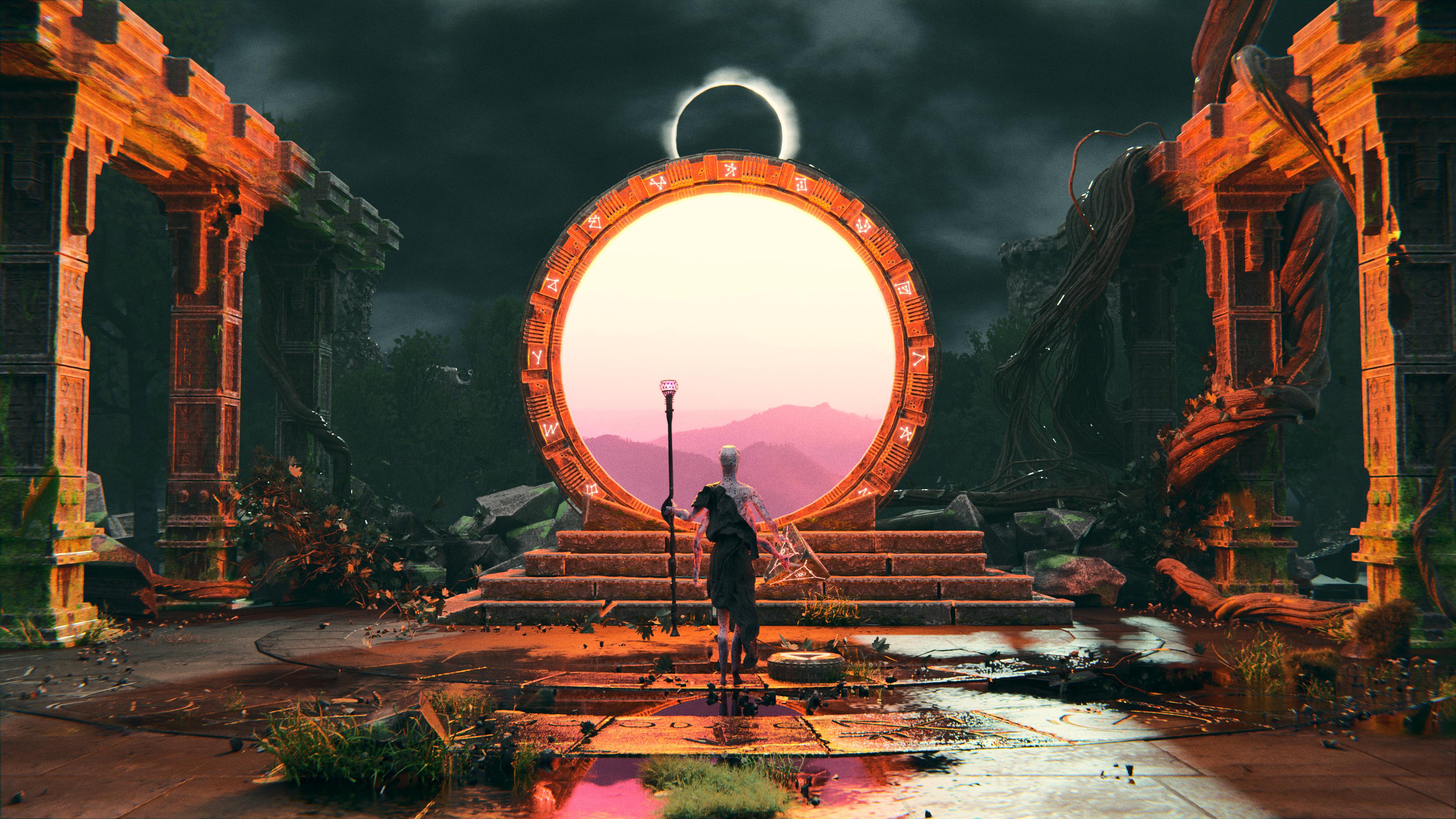 Far away some other stargate just opened. by Eduard Leszczynski