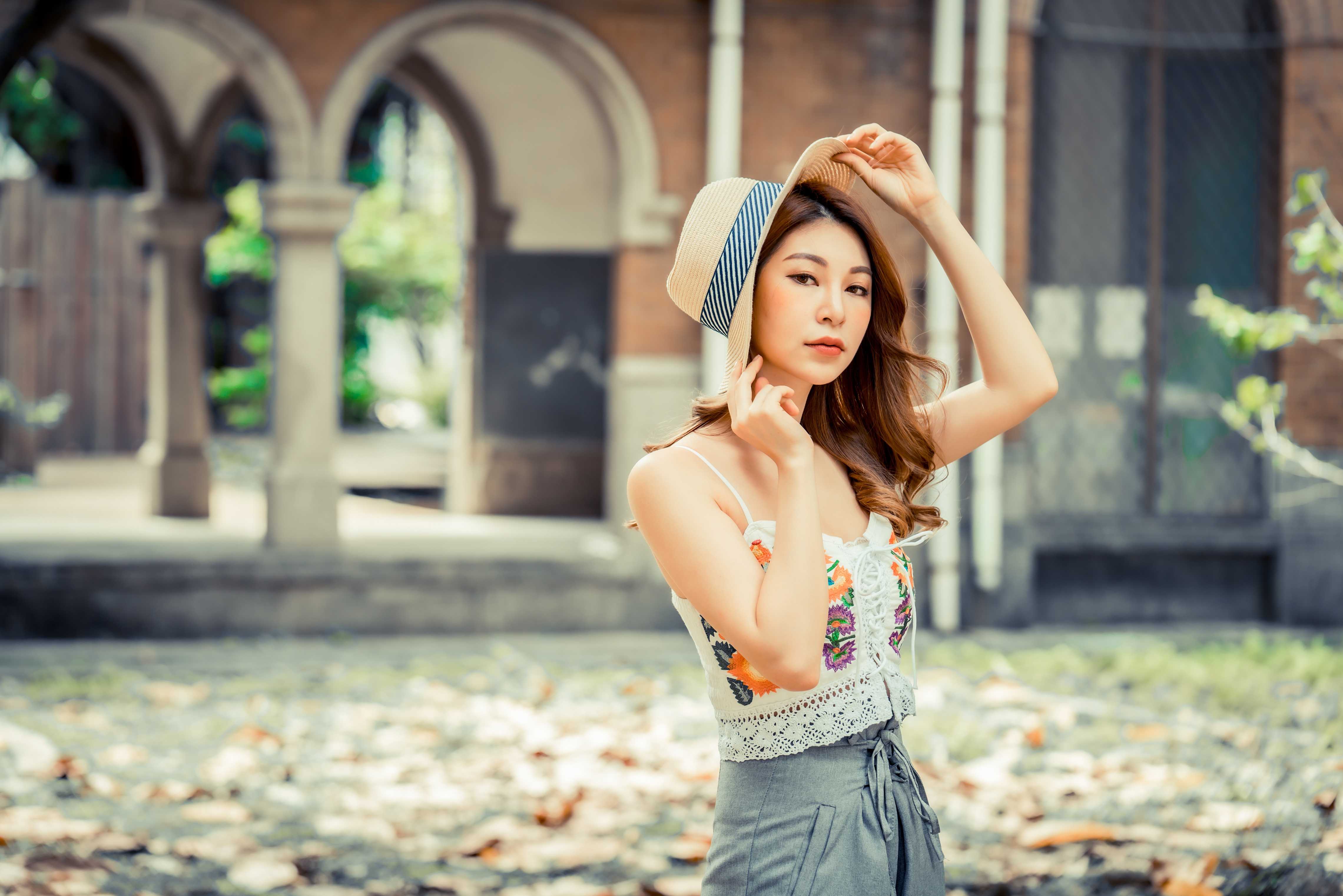 Download Depth Of Field Brunette Model Hat Woman Asian 4k Ultra HD ...