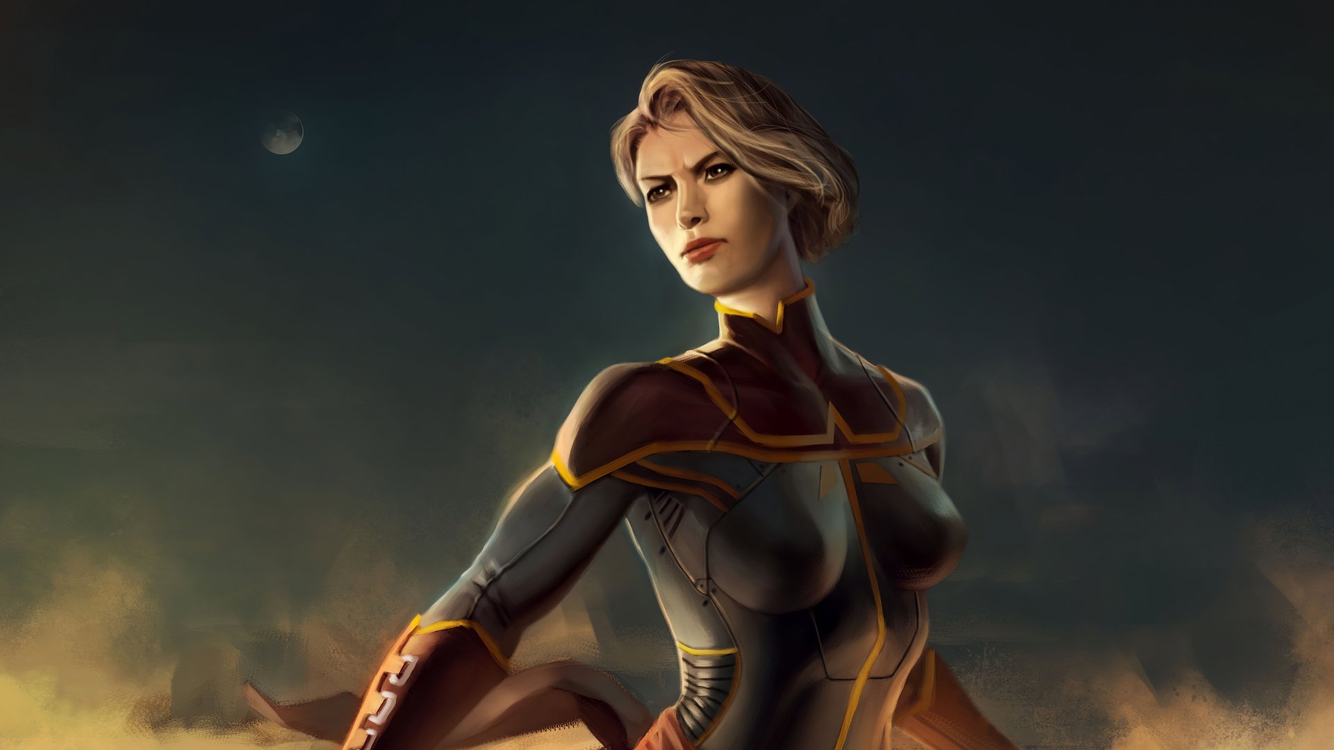 Download Comic Captain Marvel 4k Ultra HD Wallpaper by Dave Keenan ...