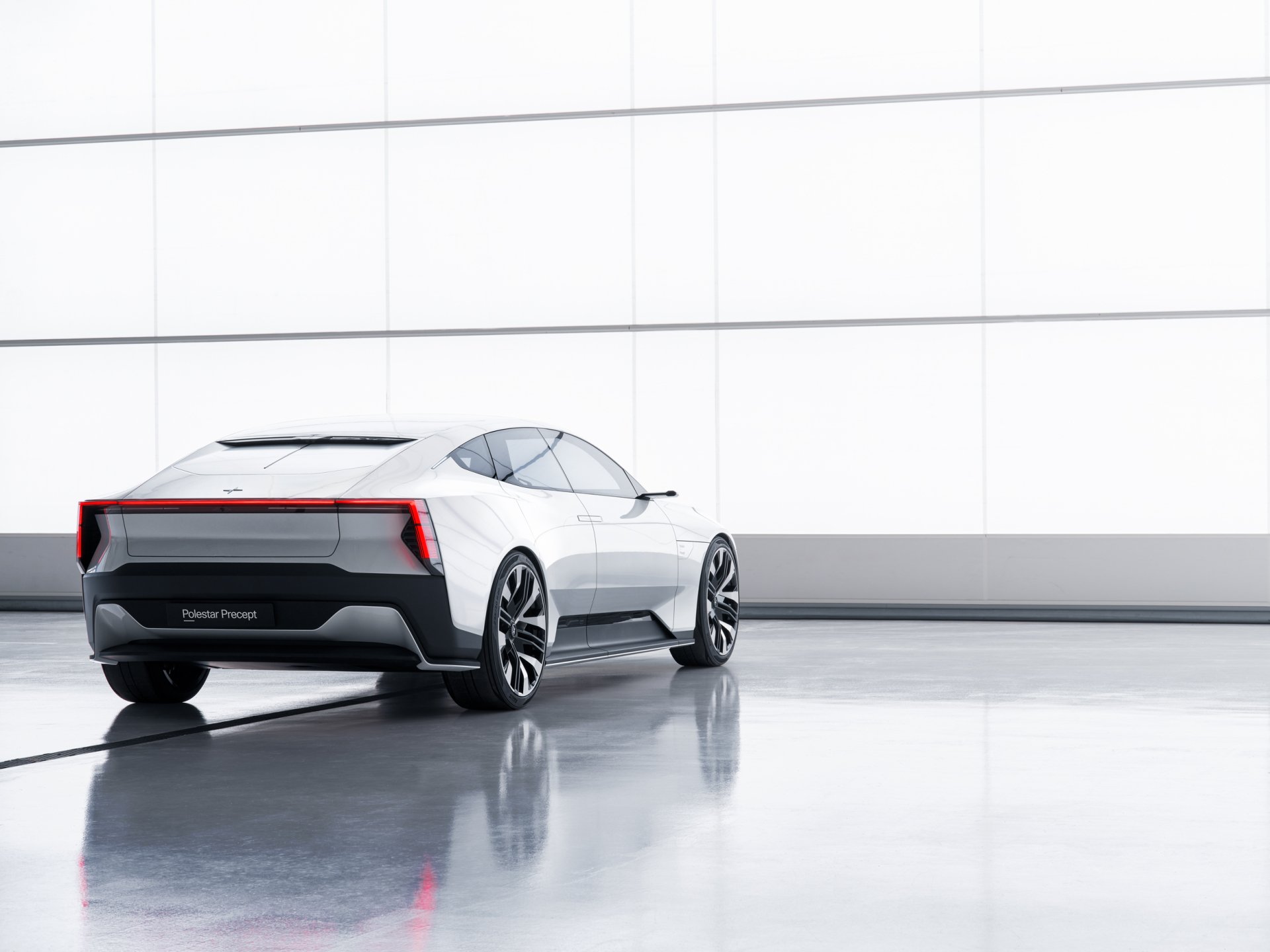Download White Car Concept Car Electric Car Car Polestar Vehicle Polestar Precept Concept HD Wallpaper