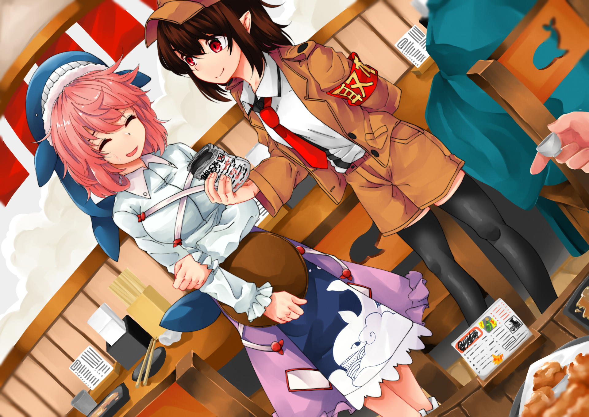 Download Okunoda Miyoi Aya Shameimaru Anime Touhou HD Wallpaper by しろかば