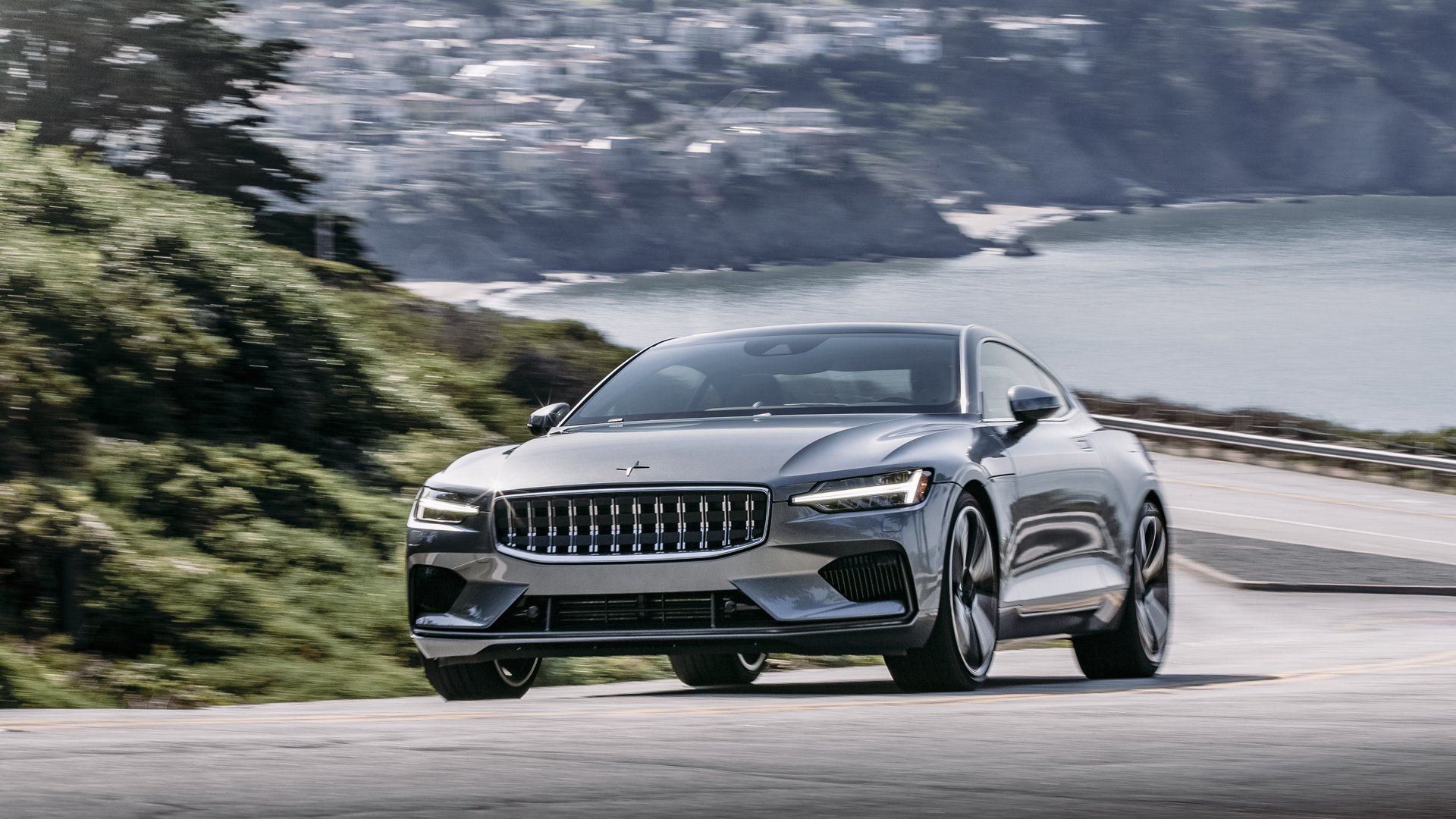 Download Silver Car Electric Car Car Vehicle Polestar 1 HD Wallpaper