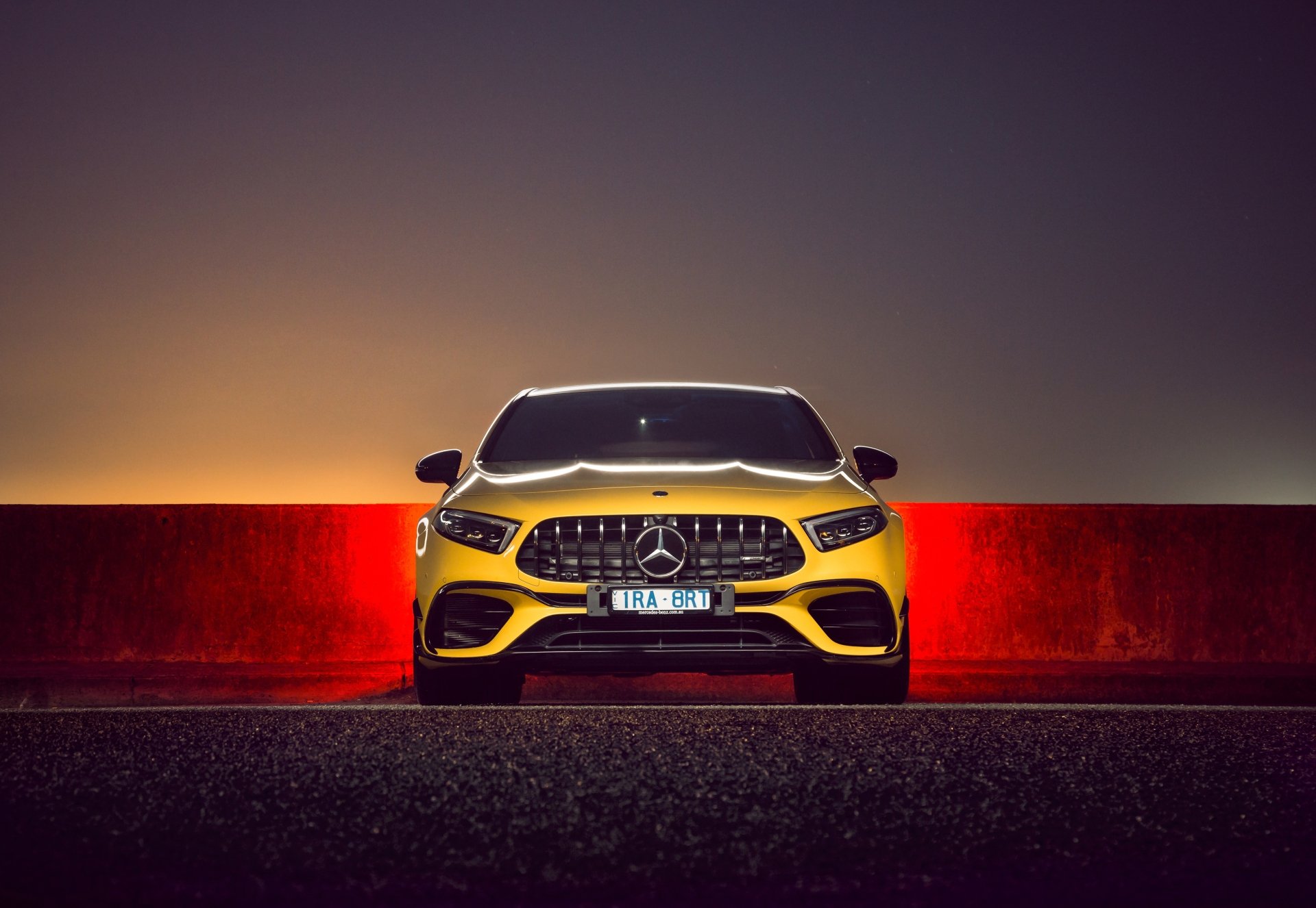 Download Yellow Car Car Hatchback Mercedes-Benz Vehicle Mercedes-Benz