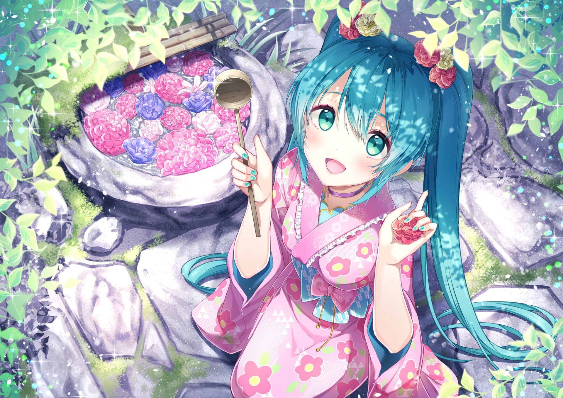Download Hatsune Miku Anime Vocaloid HD Wallpaper by ちてたん