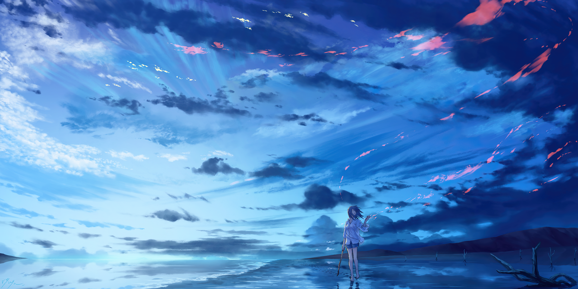 Download Anime Sky HD Wallpaper by ryuga.