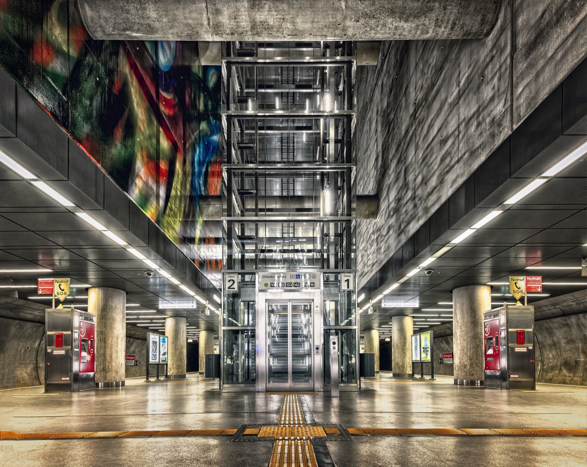 Download Platform Underground Man Made Train Station HD Wallpaper by Tama66