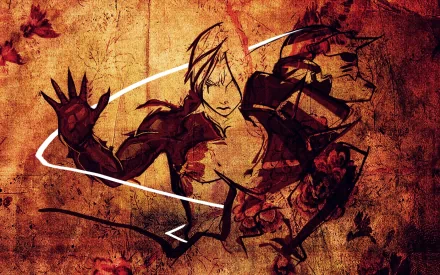 HD wallpaper featuring Alphonse and Edward Elric from the anime Fullmetal Alchemist, showcasing vibrant colors and dynamic poses against a textured background.