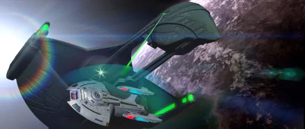  USS Twilight hit by Romulan Warbird by Jetfreak